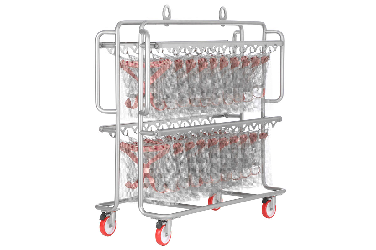 Trolley for cleaning machine 22580 with safety aprons
